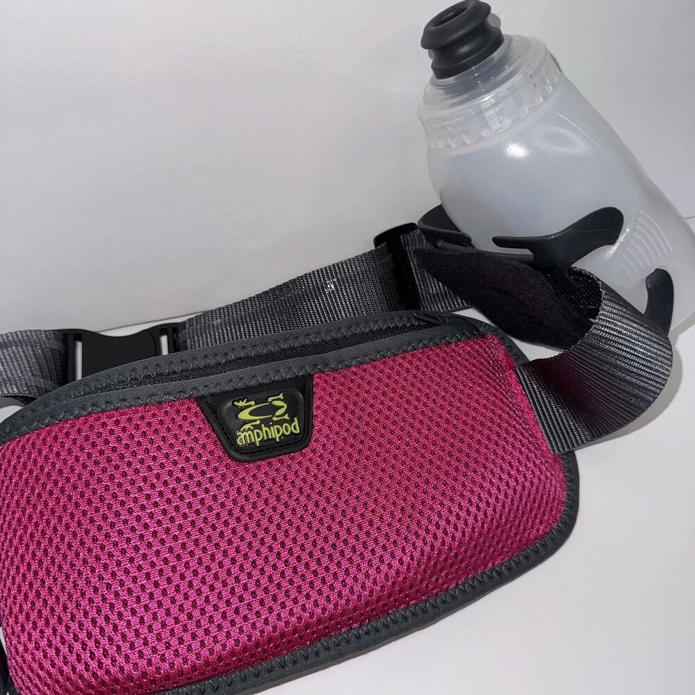 Amphipod RunLite Xtech Hydration Belt 2 Bottle Adjustable Strap Pink Pocket - Picture 2 of 5